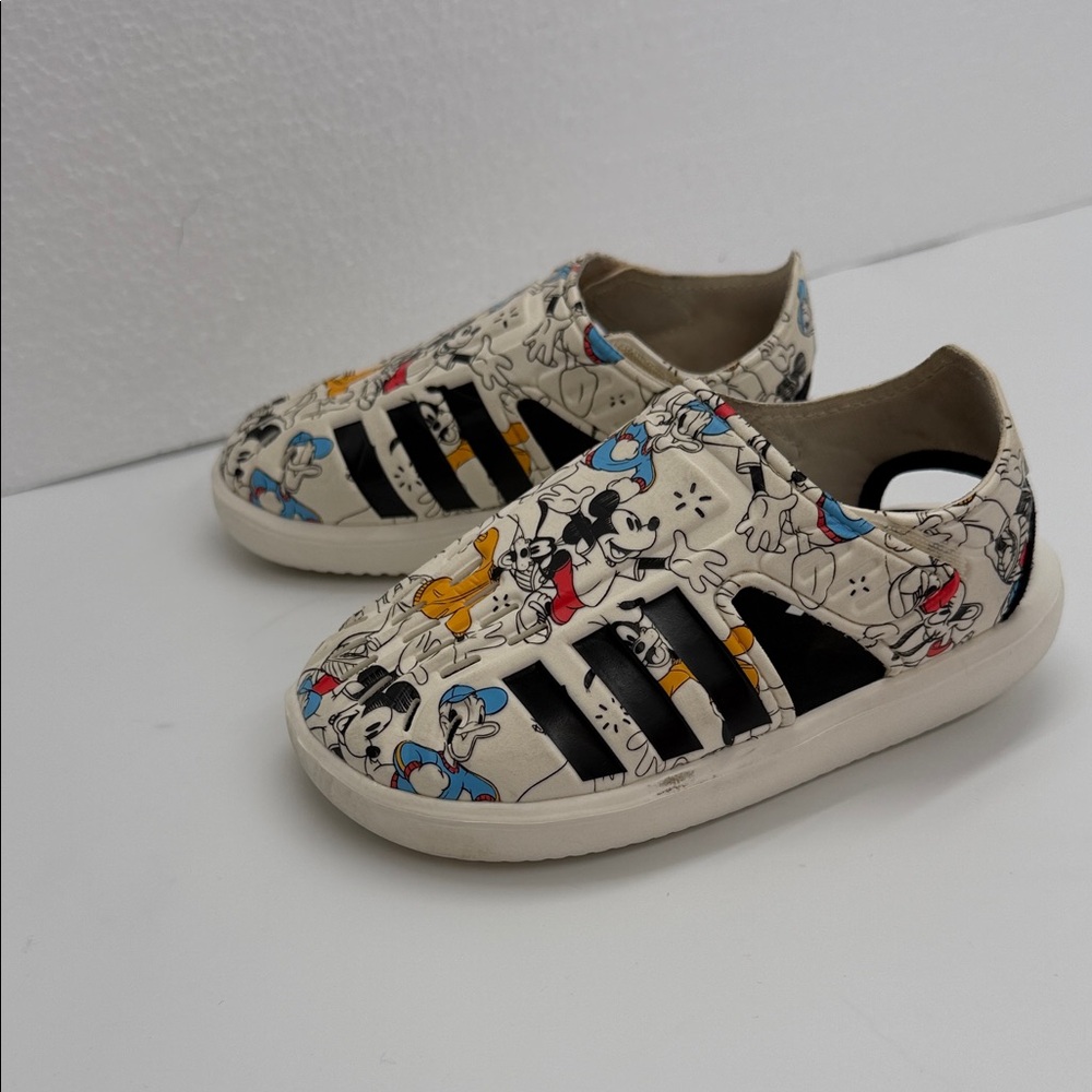 adidas Kids Cartoon Character Slip-On Shoes - Cream and Black